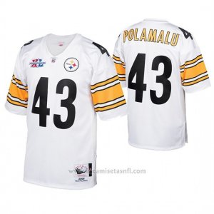 Camiseta NFL Game Hombre Pittsburgh Steelers 43 Troy Polamalu 2005 Autentico Blanco