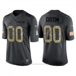 Camiseta NFL Limited Dallas Cowboys Personalizada 2016 Salute To Service Negro
