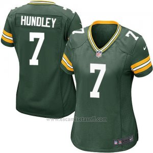 Camiseta Green Bay Packers Hundley Verde Militar Nike Game NFL Mujer2