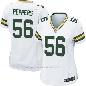 Camiseta Green Bay Packers Peppers Blanco Nike Game NFL Mujer
