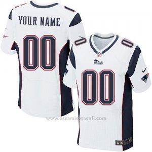 Camisetas NFL Elite Hombre New England Patriots Personalizada Blanco