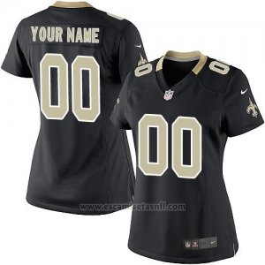 Camisetas NFL Limited Mujer New Orleans Saints Personalizada Negro