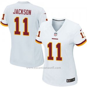 Camiseta Washington Redskins Jackson Blanco Nike Game NFL Mujer