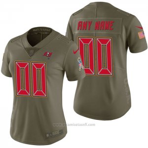 Camiseta NFL Limited Mujer Tampa Bay Buccaneers Personalizada 2017 Salute To Service Verde