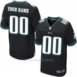 Camisetas NFL Elite Hombre Philadelphia Eagles Personalizada Negro