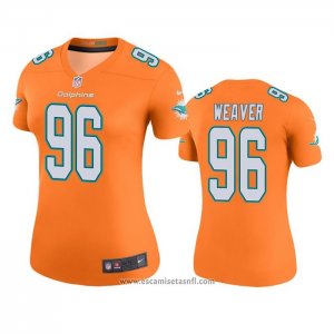 Camiseta NFL Legend Mujer Miami Dolphins Curtis Weaver Naranja