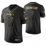 Camiseta NFL Limited Hombre New England Patriots Stephen Gostkowski Golden Edition Negro
