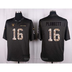 Camiseta Oakland Raiders Plunkett Apagado Gris Nike Anthracite Salute To Service NFL Hombre