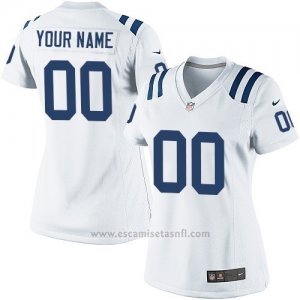 Camisetas NFL Limited Mujer Indianapolis Colts Personalizada Blanco