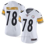 Camiseta NFL Limited Mujer Pittsburgh Steelers 78 Villanueva Blanco