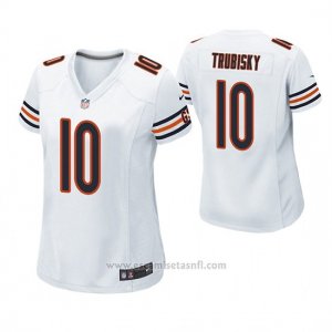 Camiseta NFL Game Mujer Chicago Bears Mitchell Trubisky Blanco