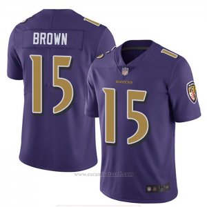 Camiseta NFL Game Baltimore Ravens Marquise Brown Violeta Amarillo