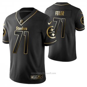 Camiseta NFL Limited Pittsburgh Steelers Matt Feiler Golden Edition Negro