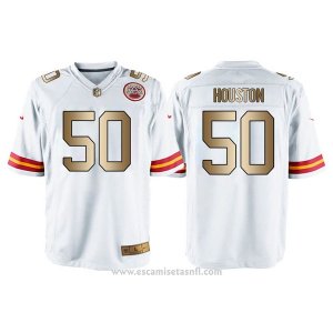 Camiseta Kansas City Chiefs Houston Blanco Nike Gold Game NFL Hombre