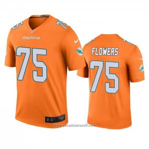 Camiseta NFL Legend Miami Dolphins Ereck Flowers Naranja Color Rush