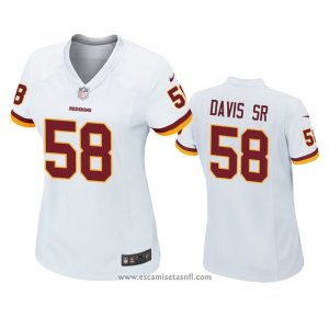 Camiseta NFL Game Mujer Washington Redskins Thomas Davis Sr Blanco