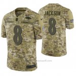 Camiseta NFL Limited Hombre Baltimore Ravens Lamar Jackson Camuflaje 2018 Salute To Service