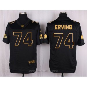 Camiseta Cleveland Browns Erving Negro Nike Elite Pro Line Gold NFL Hombre
