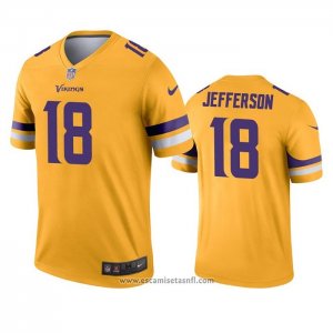 Camiseta NFL Legend Minnesota Vikings Justin Jefferson Inverted Oro