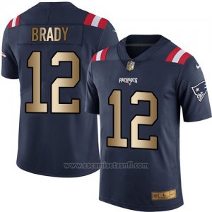 Camiseta New England Patriots Brady Profundo Azul Nike Gold Legend NFL Hombre
