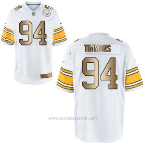 Camiseta Pittsburgh Steelers Timmons Blanco Nike Gold Game NFL Hombre