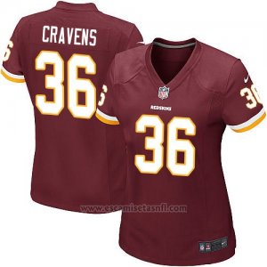 Camiseta Washington Redskins Cravens Rojo Nike Game NFL Marron Mujer