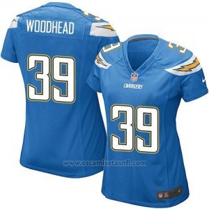 Camiseta San Diego Chargers Woodhead Azul Nike Game NFL Mujer