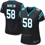 Camiseta Carolina Panthers Davis Sr Nike Game NFL Negro Mujer
