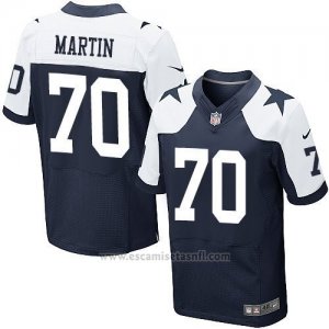 Camiseta Dallas Cowboys Martin Profundo Azul y Blanco Nike Elite NFL Hombre