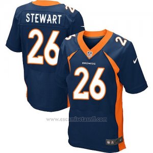 Camiseta Denver Broncos Stewart Azul Nike Elite NFL Hombre