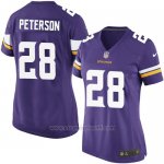 Camiseta Minnesota Vikings Peterson Violeta Nike Game NFL Mujer