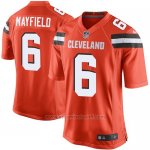 Camiseta NFL Game Hombre Cleveland Browns 6 Baker Mayfield Naranja 2018 Draft Pick