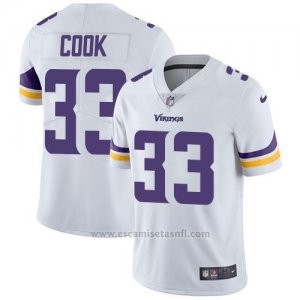 Camiseta NFL Limited Hombre Minnesota Vikings 33 Dalvin Cook Blanco Stitched Vapor Untouchable