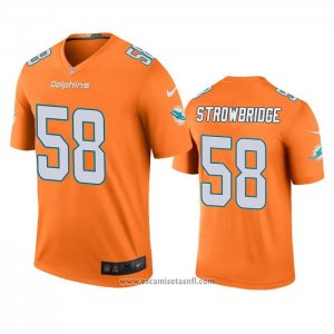 Camiseta NFL Legend Miami Dolphins Jason Strowbridge Naranja Color Rush