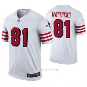 Camiseta NFL Legend Hombre San Francisco 49ers Jordan Matthews Blanco Color Rush