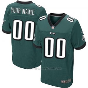 Camisetas NFL Elite Hombre Philadelphia Eagles Personalizada Verde