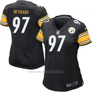 Camiseta Pittsburgh Steelers Heyward Negro Nike Game NFL Mujer