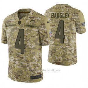 Camiseta NFL Limited Hombre San Diego Chargers Michael Badgley Camuflaje 2018 Salute To Service