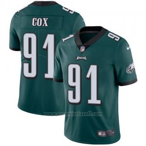 Camiseta NFL Limited Hombre Philadelphia Eagles 91 Fletcher Cox Verde Stitched Vapor Untouchable