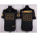 Camiseta Pittsburgh Steelers Lambert Negro Nike Elite Pro Line Gold NFL Hombre