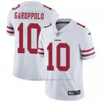 Camiseta NFL Limited Hombre San Francisco 49ers 10 Jimmy Garoppolo Blanco Stitched Vapor Untouchable