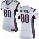 Camiseta NFL Limited Mujer New England Patriots 80 Danny Amendola Blanco Stitched