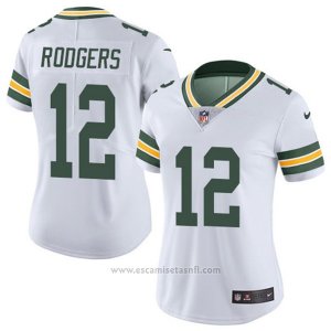 Camiseta NFL Limited Mujer Green Bay Packers 12 Rodgers Verde