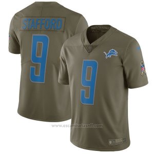 Camiseta NFL Limited Nino Detroit Lions 9 Stafford 2017 Salute To Service Verde