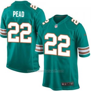 Camiseta Miami Dolphins Pead Verde Oscuro Nike Game NFL Nino