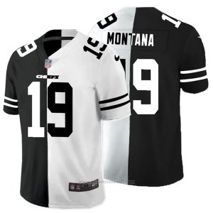 Camiseta NFL Limited Kansas City Chiefs Montana Black White Split