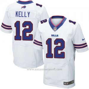 Camiseta Buffalo Bills Kelly Blanco Nike Elite NFL Hombre