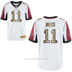 Camiseta Atlanta Falcons Jones Blanco Nike Gold Elite NFL Hombre