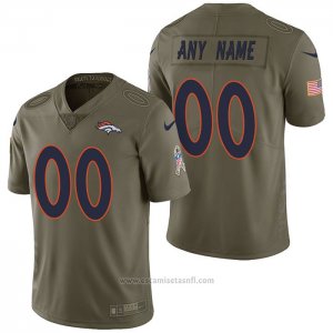 Camiseta NFL Limited Denver Broncos Personalizada 2017 Salute To Service Verde