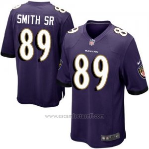 Camiseta Baltimore Ravens Smith Sr Violeta Nike Game NFL Hombre